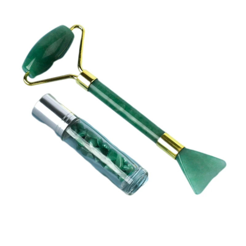 
Wholesale Natural Dongling Jade Two Sets Of Wheel Fine Oil Bottle Jade Roller Packaging Box 
