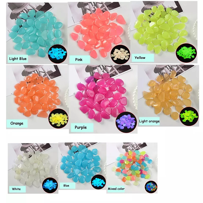 Светящиеся полимерные камни, светящиеся в темноте, для украшения дома и сада, оптовая продажа с завода 2022