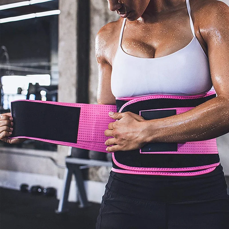 BOOMBM New Design Private Label Women Sports Workout Weight Loss Sweat Bands Neoprene Waist Trimmer Belt Tummy Belt For Gym