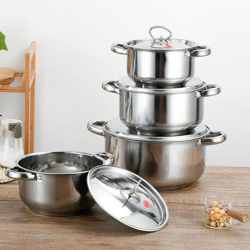 Wholesale 15 Pieces Kitchen Stainless Steel Cooking Casserole Set Soup & Stock Pots Set