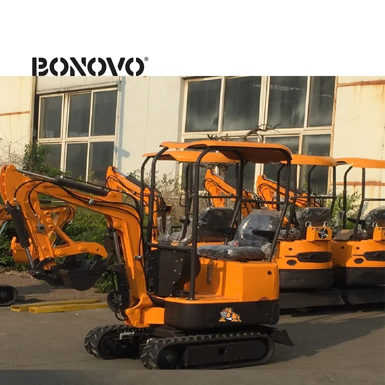 
Bonovo small digger 0.8t, 1t, 1.2t, 1.8t 2ton Hydraulic mini excavator with rubber track 