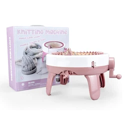 Plastic loom knitting set 40 needles smart round knitting looms kit kids DIY tool knitting machine