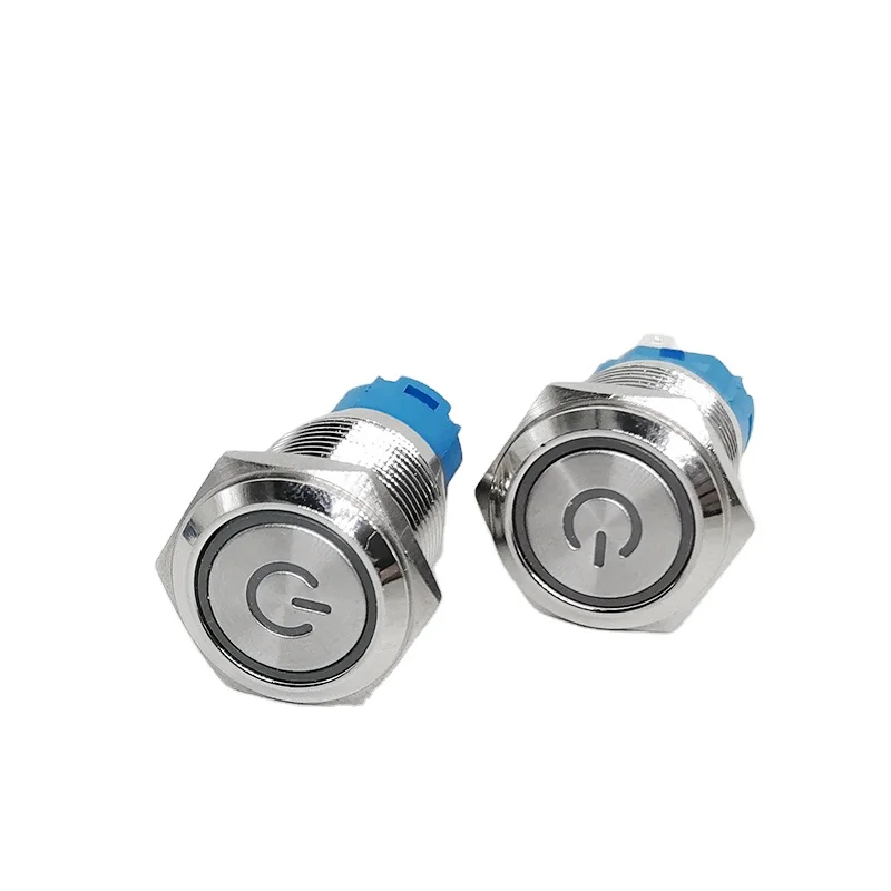 abei metal  electronic motorcycle switch 12V 16mm waterproof momentary push button switch game machine