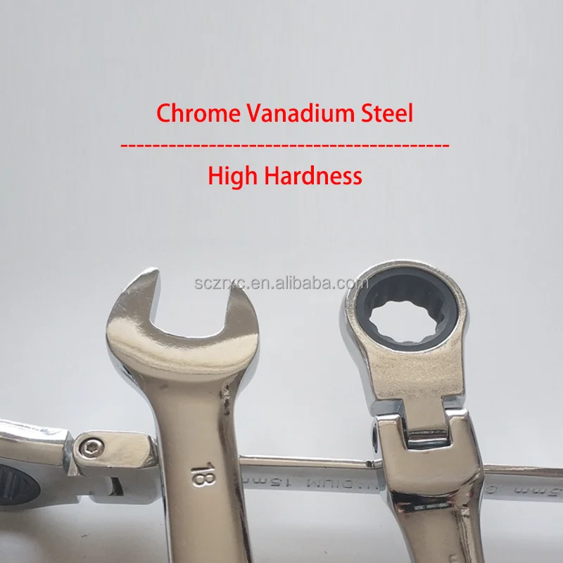 72 Teeth CRV Torque Flexible Ratchet Wrench 6~24mm Folding Head Chrome Vanadium Steel Ratchet Spanner Set For Bike Car