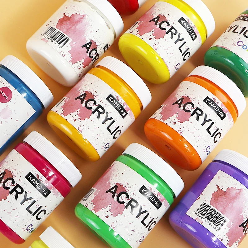 Wholesale 250ml acrylic paint artist set acrylic paint round bottle