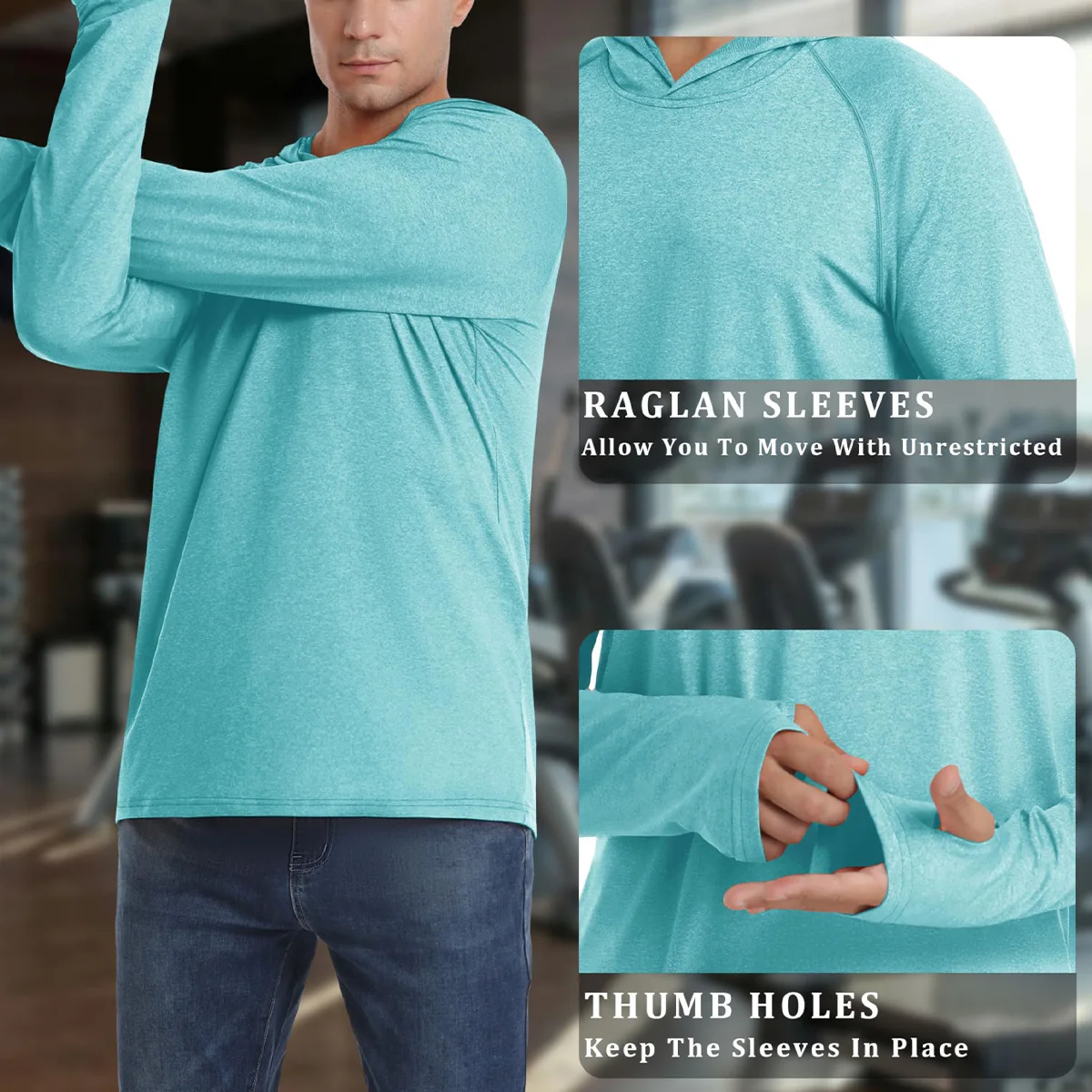 Wholesale Custom Logo 95% Cotton 5% Polyester Hoodies Sweatshirt Casual Breathable  Men Long Sleeve T Shirt With Hood