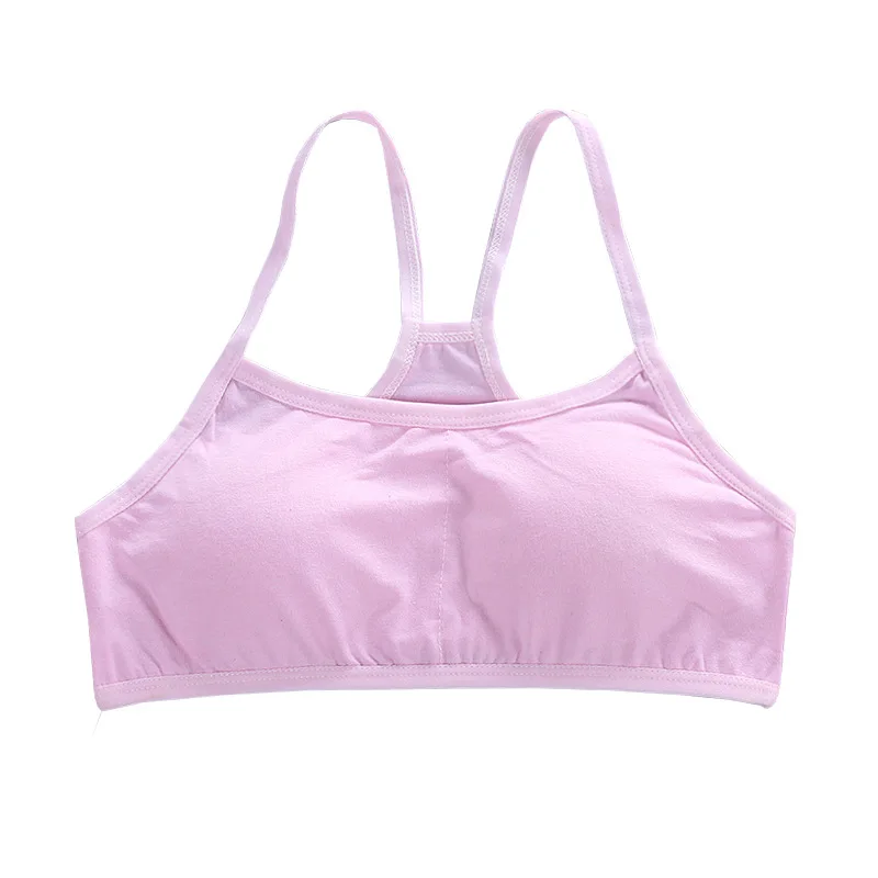 2021 new product sling girl bra developmental cotton thin belt student underwear vest for children