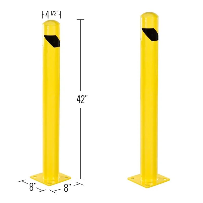 Removable temporary safety steel post road traffic parking barrier bollard