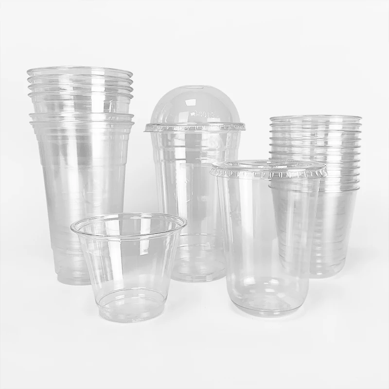 With pp lid 90mm 92mm biodegradable 30 ml 30ml 40ml 130ml 1 oz 2oz 3.25 5 8 oz 7oz pp sauce pet pla plastic cup drinking cups