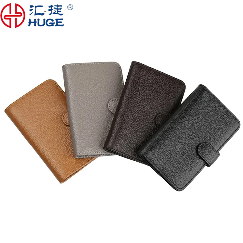 New Design Fashion Custom Logo Multiple Color PU Genuine Leather Card Wallet for Men