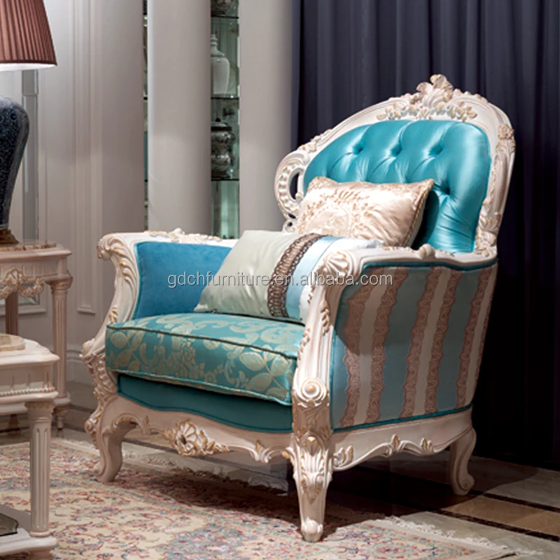 European Classic Sectional Fabric sofa  Set Neoclassical Solid wood carving sofa For Living Room Furniture