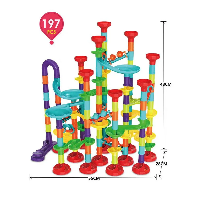 Hot selling Marble Run Toy Set 113pcs Pack Educational Toys For Kids Marble Run Building Blocks
