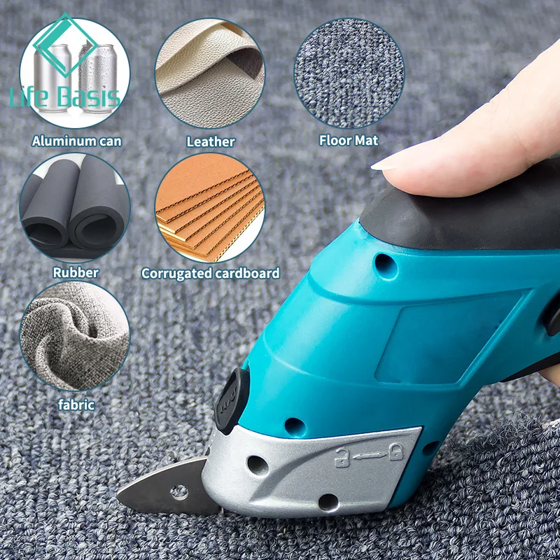 cordless rechargeable electric replacement knife head scissors for fabrics