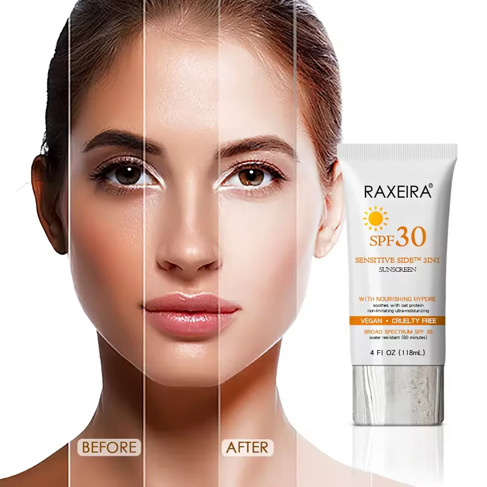 Private Label Organic Sunscreen Cream SPF 30 Natural UVA UVB Protection Moisturizing Sunscreen Cream