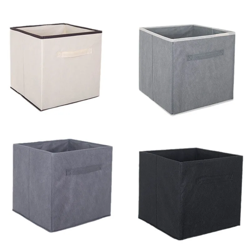 Modern Home Fabric Storage Cube Organizer Customizable Factory Design for Clothes & Sundries Square Basket Shelf