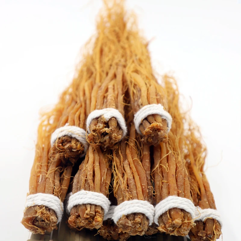 HUARAN Pure Natural Plant Chinese Herb Ginseng Root Health Food Ginseng Tea  Dried Red Ginseng