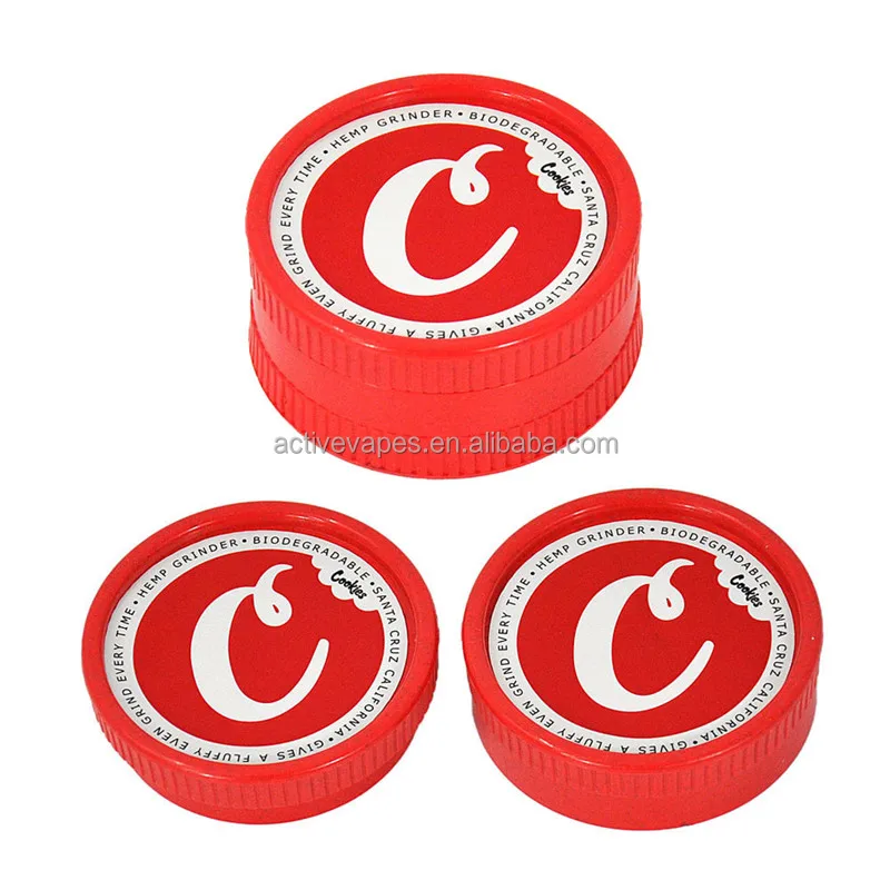 
New Arrival Cheap Price 2 Layers Cookies Grinders Biodegradable Eco-friendly Tobacco Grinde 