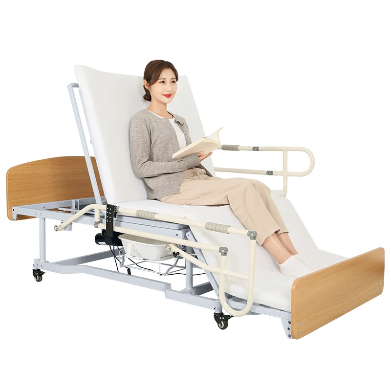 moderate price automatic cheap hospital bed wooden head