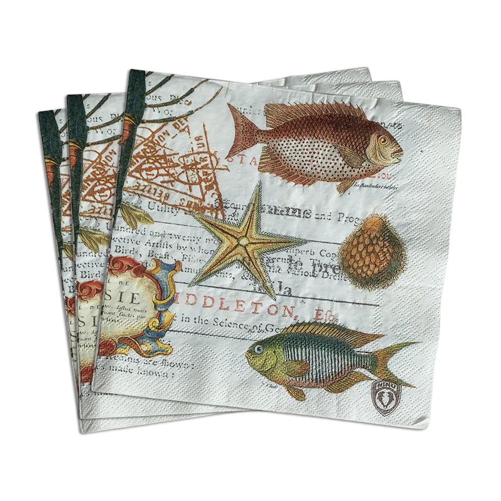 Virgin Pulp Printed Tissue Paper Color Napkin