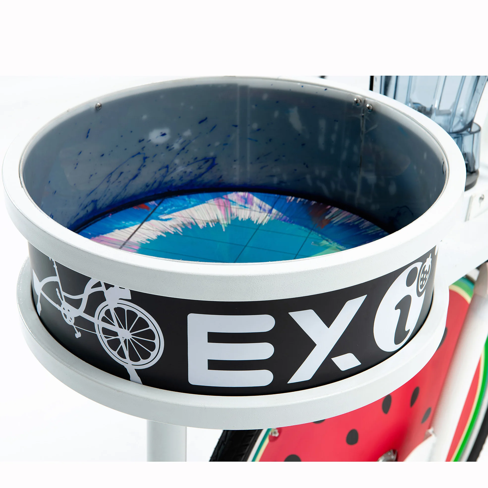 Exi 2024 newest  bike advertising style blender juicer and spin art multifunction bicycle