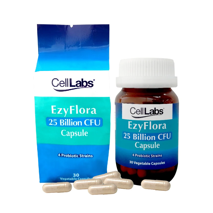 Пробиотик 25B CFU CellLabs EzyFlora 4 шт.
