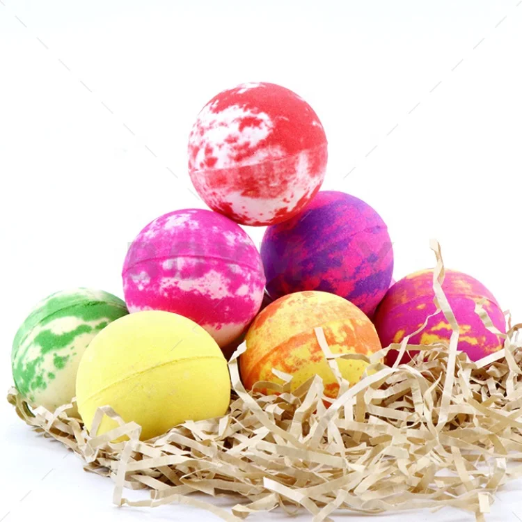 Customized christmas 9pcs colorful fizzy organic CBD bubble bath bombs gift set