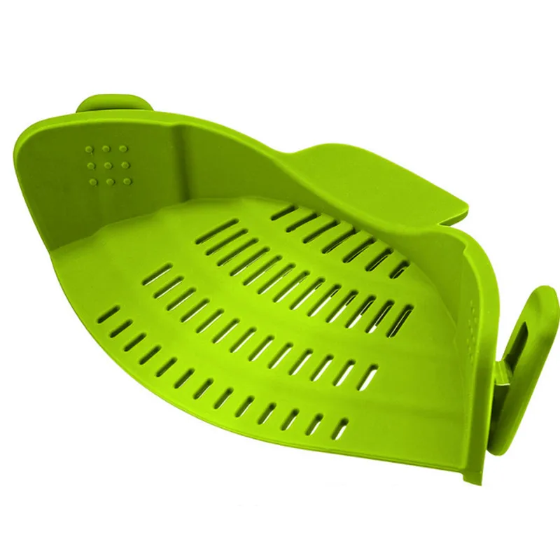 Серый прочность без добавления бисфенола А оснастки н штамм фильтр клип на силиконовый дуршлаг подходит всем кастрюли и миски серый напряжения ситечко