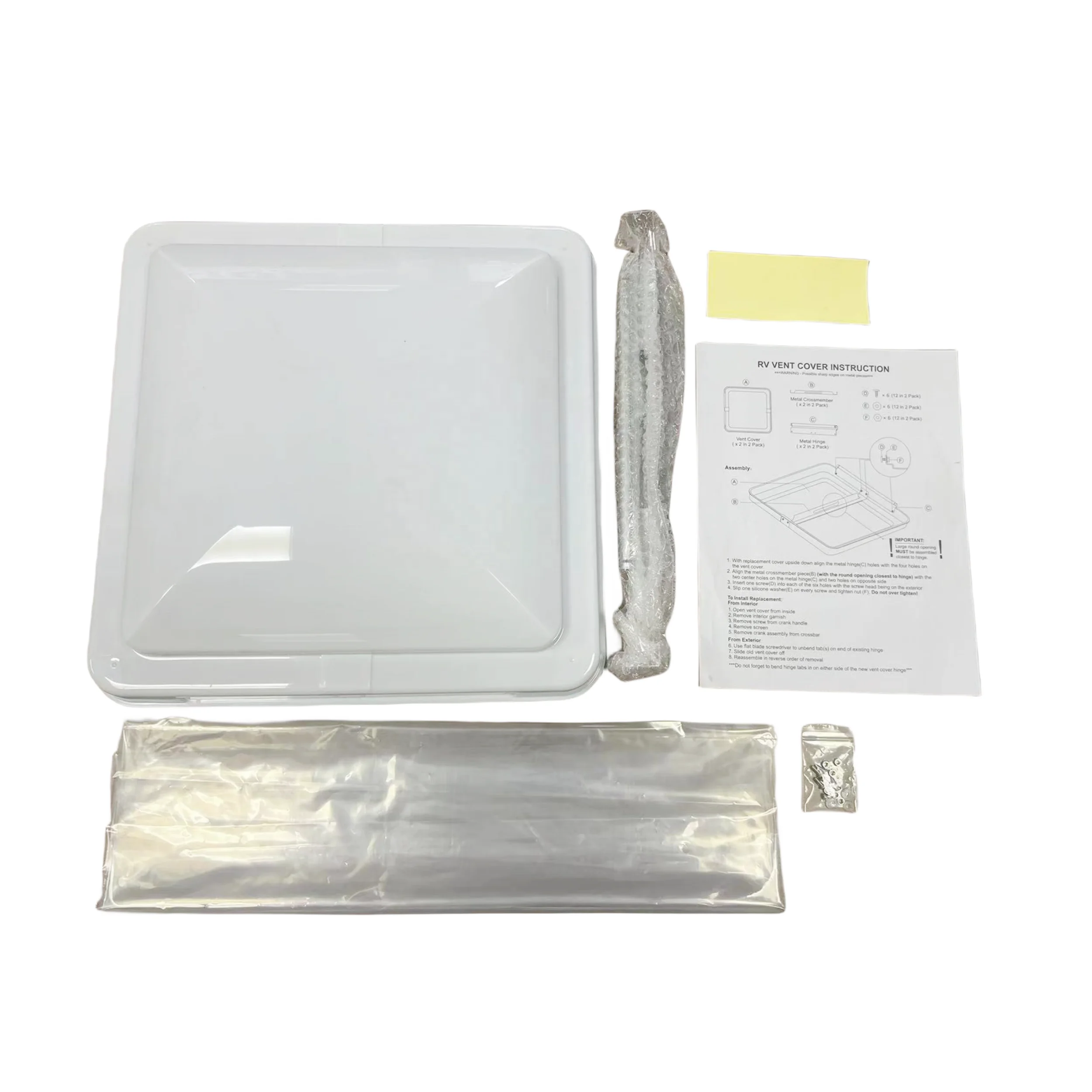 14 Inch Rv Shower Hatch Skylight Caravan Roof Fan Vent White Plastic Air Conditioner Pipe Covers Rv Camper Accessories Motorhome