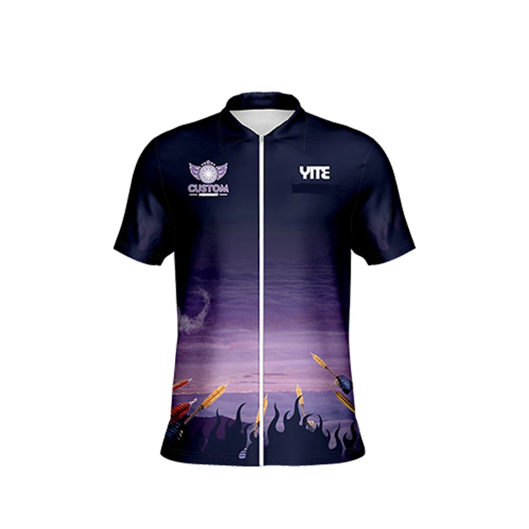 Custom Made Bowling Shirts polo Dart Jerseys With 100% Polyester