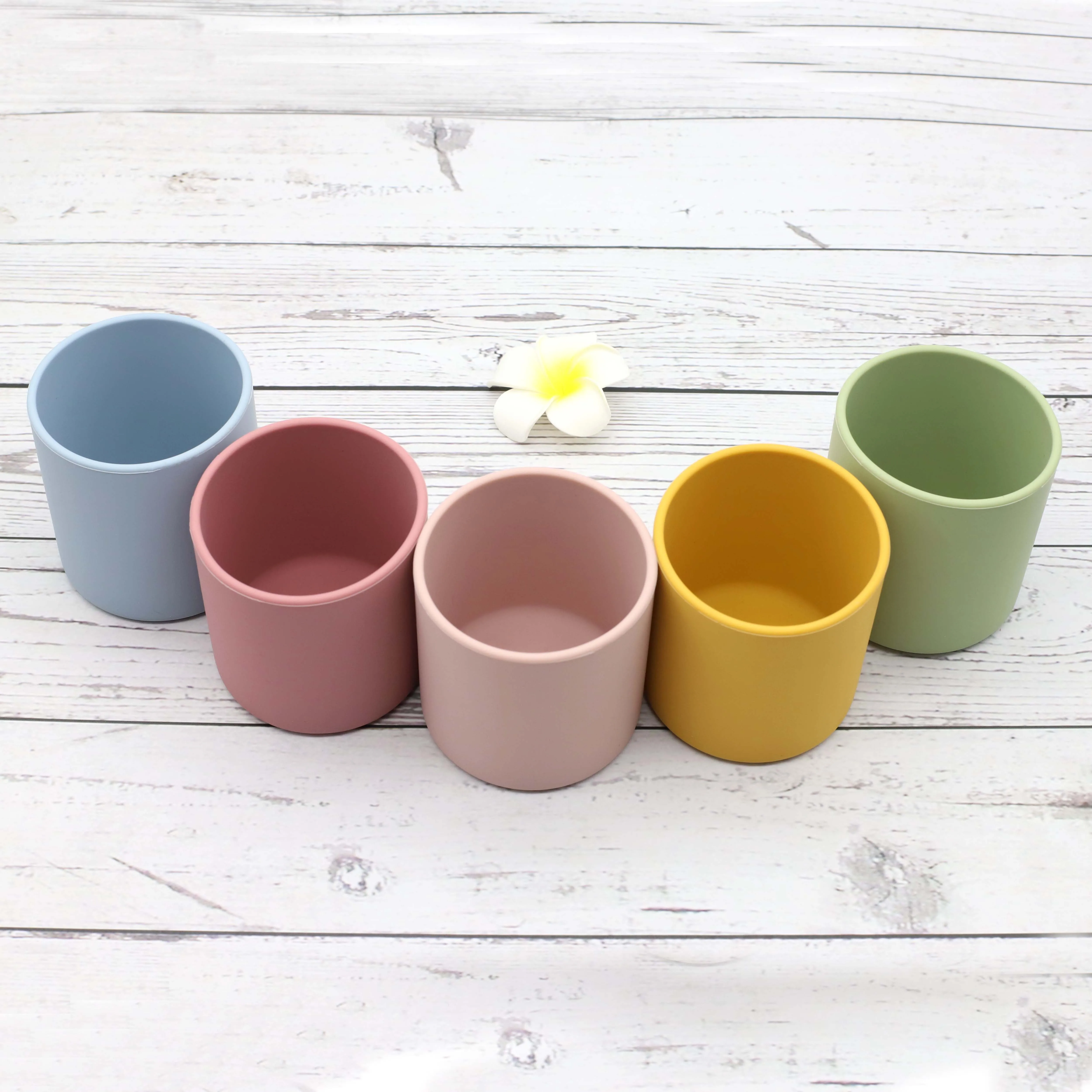 Eco Friendly Healthy Soft Baby Toddler Kids Silicone Drinking Cups Reusable Baby Drinking Water Silicone Cup