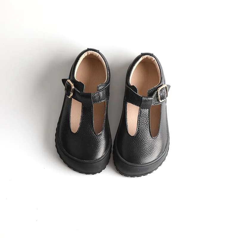 Babyhappy Factory Patent 2024 New Breathable Light Weight Genuine Leather Zerp Drop Wide Toe Barefoot Shoes For Child