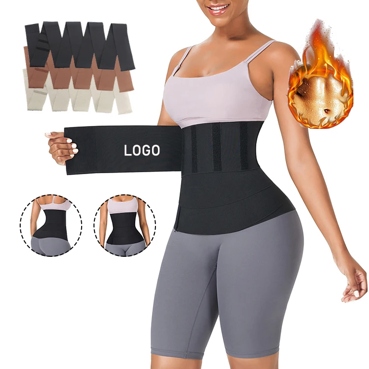 Новый дизайн эластичного дышащего пояса с логотипом на заказ, триммер для талии, пояс для живота, тренировочная лента для талии