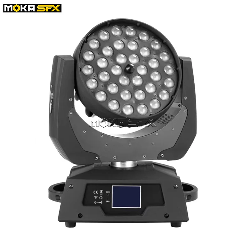 MoKa Hot Sale 36*18w LED Moving Head Wash DJ Light Zoom Function LED Wash Stage Light For Sports Stadiums,Hotel, Stage, Concert