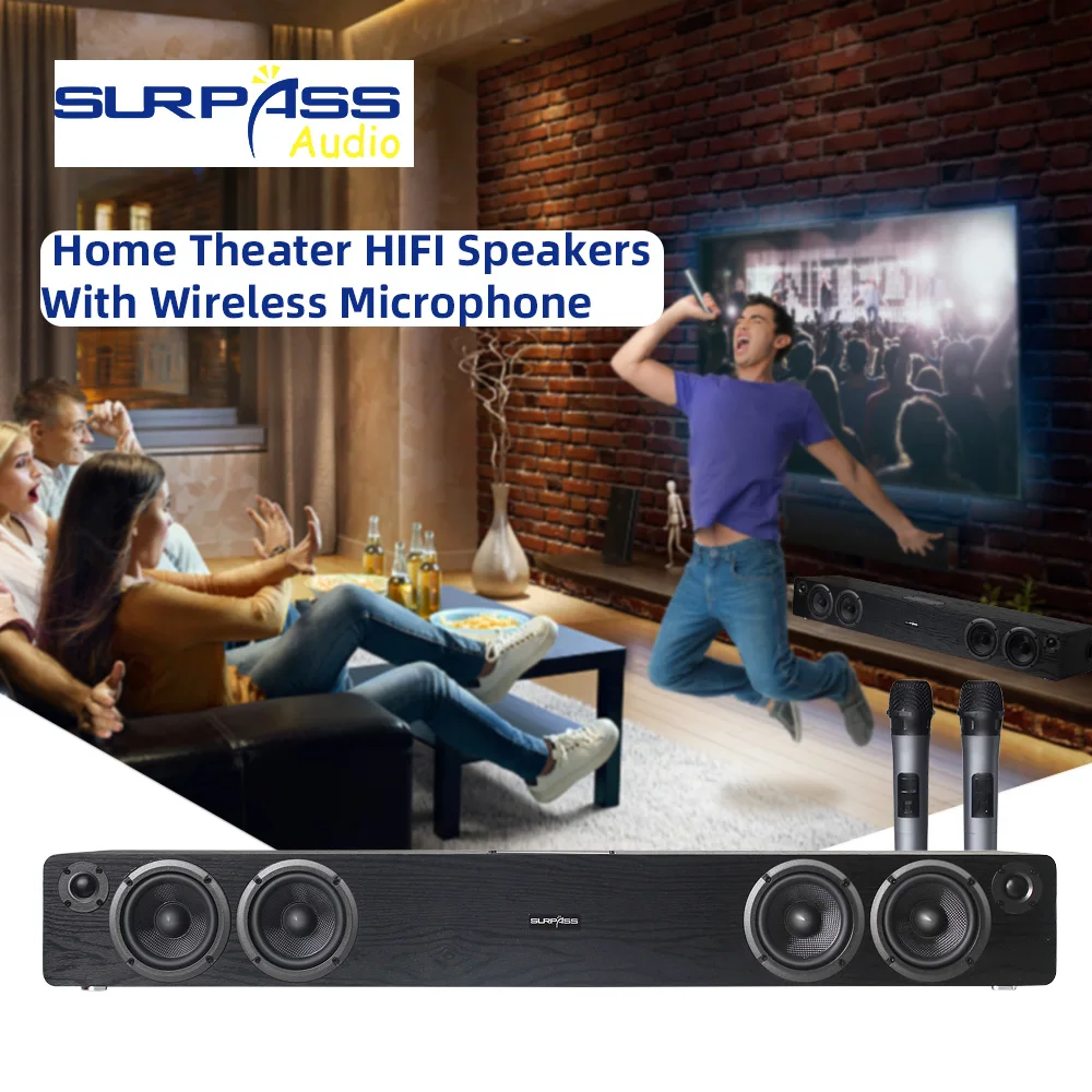  HiFi звуковая панель Система BT динамик 80 Вт сабвуфер с