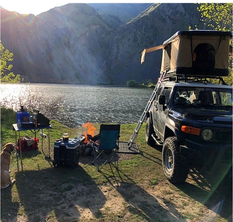 Car Roof Tent Outdoor Rooftop Camping 2-3 Person Car Roof Top Tents Outdoor Hard Shell Suv Roof Tents With Ladder For Vehicles