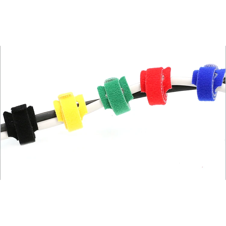 Reusable back to back cable tie, customized logo hook and loop strap band