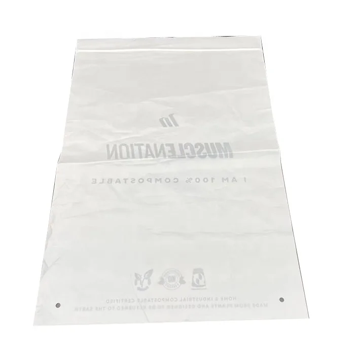 100% Biodegradable Mailing Bag  PLA & Corn Strach Environmental Friendly Compostable Ziplock Bag