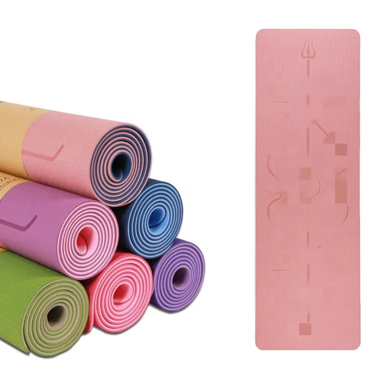 Pilates mat eco-friendly custom foldable 3mm 4mm 5mm 6mm anti-slip TPE yoga mat for fitness
