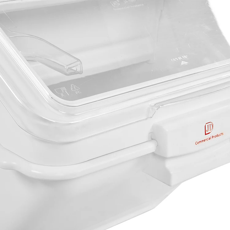 47L Bakery Supplies Plastic PP Sugar Cereal Food Storage Desktop Shelf Ingredient Flour Bin with Scoop