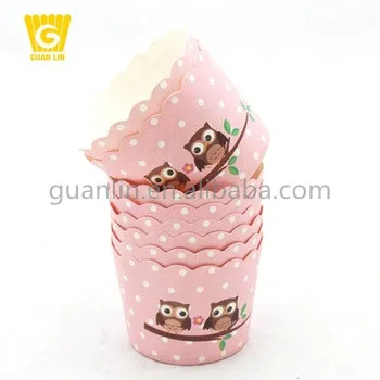 Decorative party use custom paper muffin baking cups cupcake holders