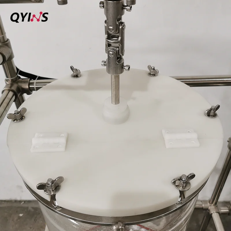 Customized jacketed glass solid liquid separation high purity metal process stirring reactor Nutsche filter reactor