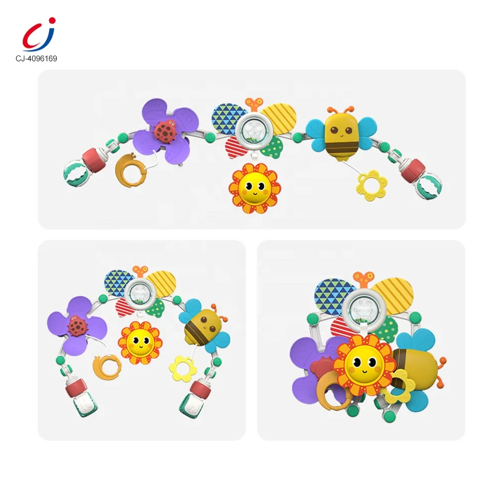 Chengji baby musical hanging rattle toys newborn sensory activity toy baby music rotating bed bell toy