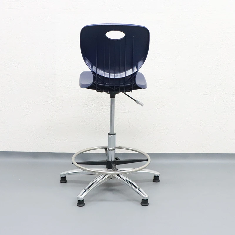 Height Adjustable Modern Design School Furniture Metal Leg Movable Plastic School Lab Stools