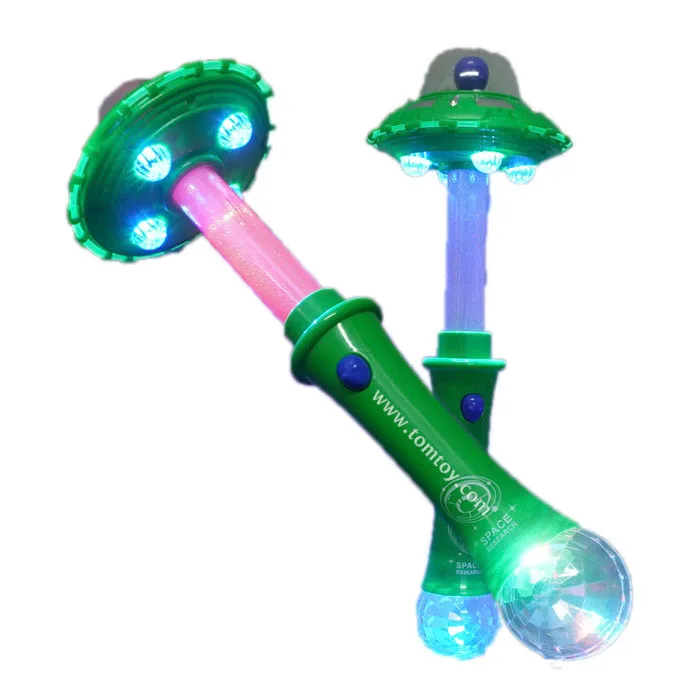 Popular Wholesale Products light up alien toy wand premium Light Up UFO Wand toys for kids Boys and Girls