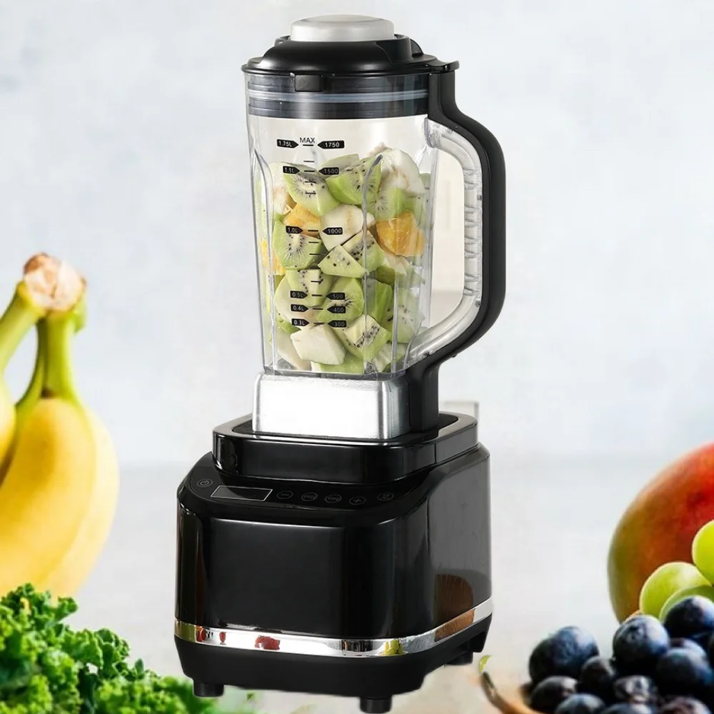 Digital Powerful Commercial Blender Stainless Steel Electric Juicer Smoothie Cooking Digital High Power Juice Blender