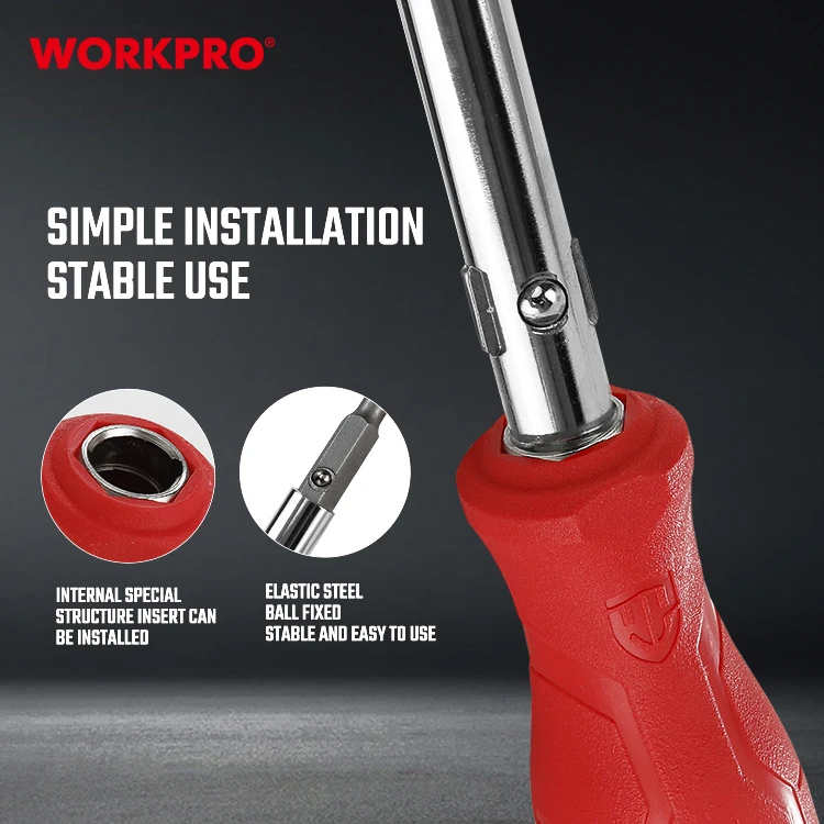 WORKPRO 6-в-1 PH1 PH2 5 мм 6 H8 H6 таможенный приходной ордер Биты отвертки антикоррозионные хромированный крюк винта