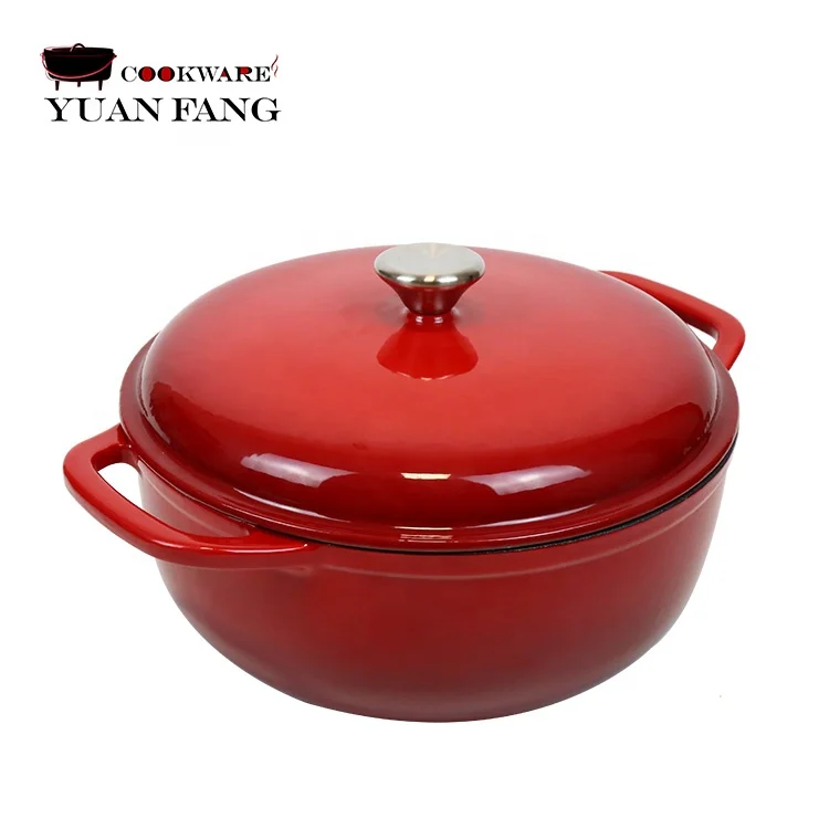 Hot Selling Nonstick Cookware 28CM Cooking Pot Dutch Oven Enameled Cast Iron Casseroles Pot with Lid