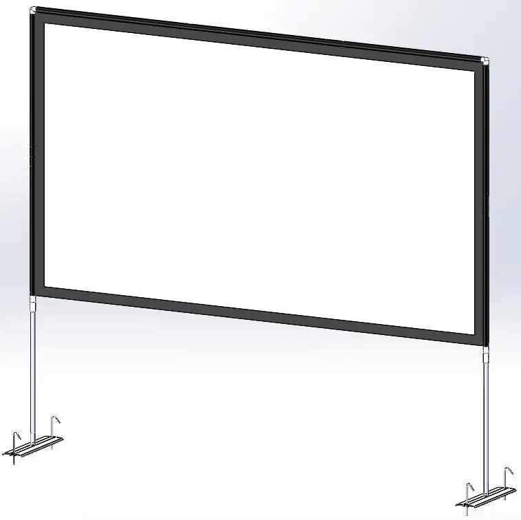 Portable Projector Screen with lower shaft 100 inch Projection Screen 16:9 4K HD Rear Front Projections Movies Screen