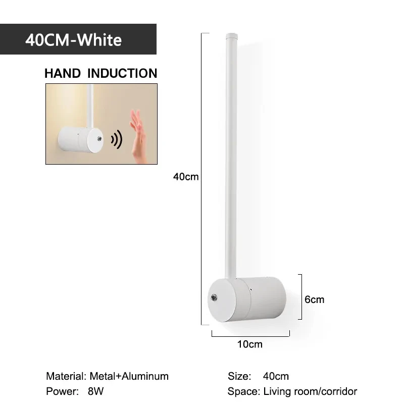 Indoor Sensor LED Wall Lights for Bedroom Living Room Hand Induction Switch LED Wall Lamps Corridor Aisle Interior Lighting