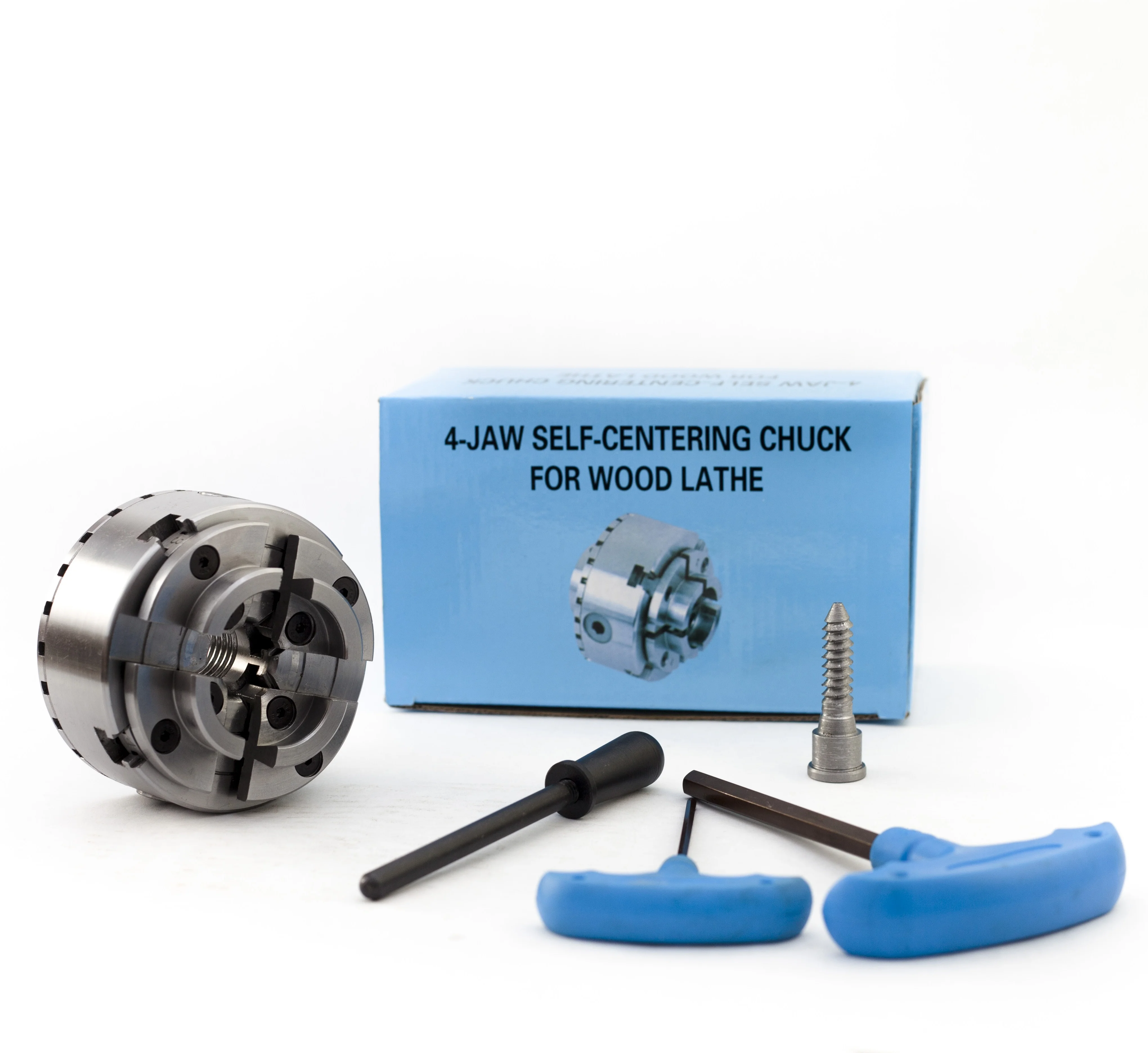 KP96/KP96B/KP125 4 jaw self-centering lathe chuck for wood lathe